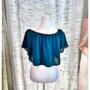 Forever 21 Forest Green Cropped Top